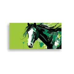 GENERICO - Cuadro Alta Calidad Colores Vibrantes Caballo 80x40 Cm