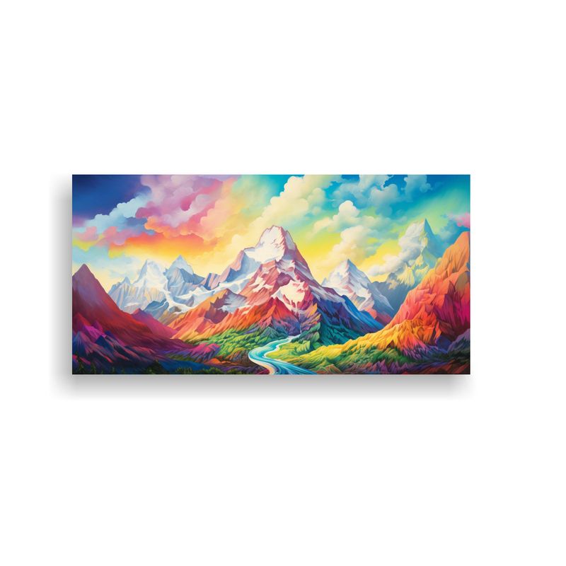 GENERICO - Cuadros De Arte De Montañas Famosas Con Arco 100x50 Cm