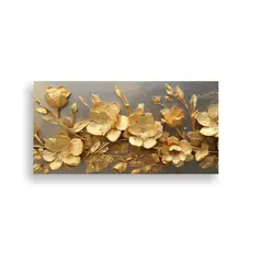 GENERICO - Cuadros Decorativos Embellecidos Con Hojas De Oro 60x30 Cm