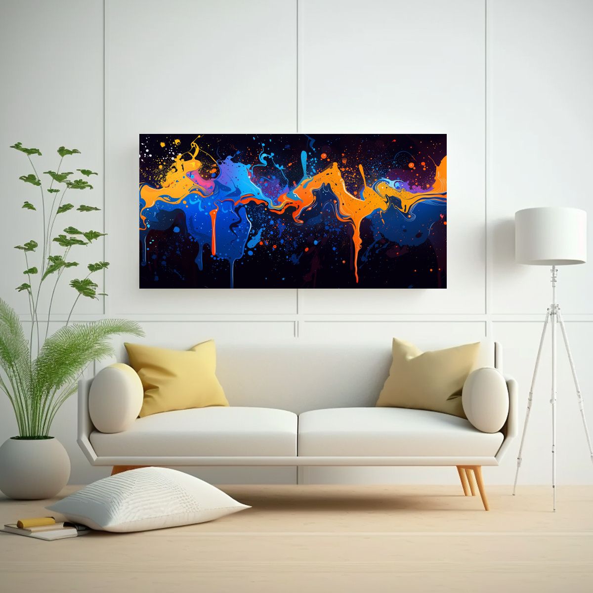 GENERICO - Cuadro Moderno Resistente Con Composición De 80x40 Cm