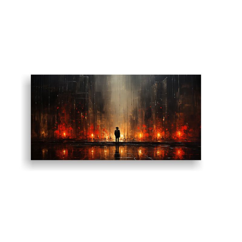 GENERICO - Pinturas Abstractas Cinemáticas Y Emocionales En 80x40 Cm