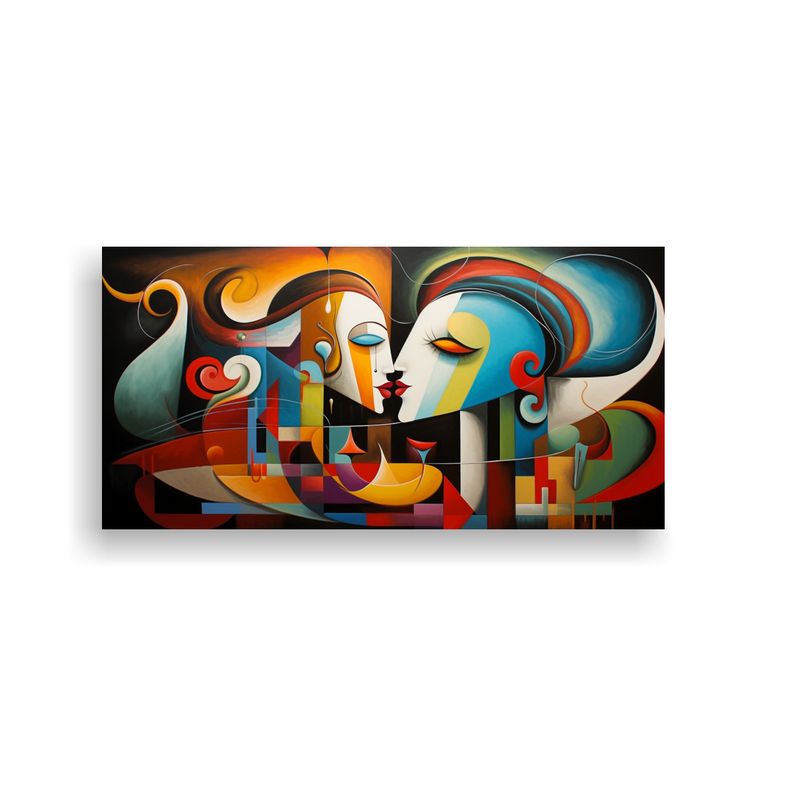 GENERICO - Cuadros Abstractos Estilo Galería Para 100x50 Cm