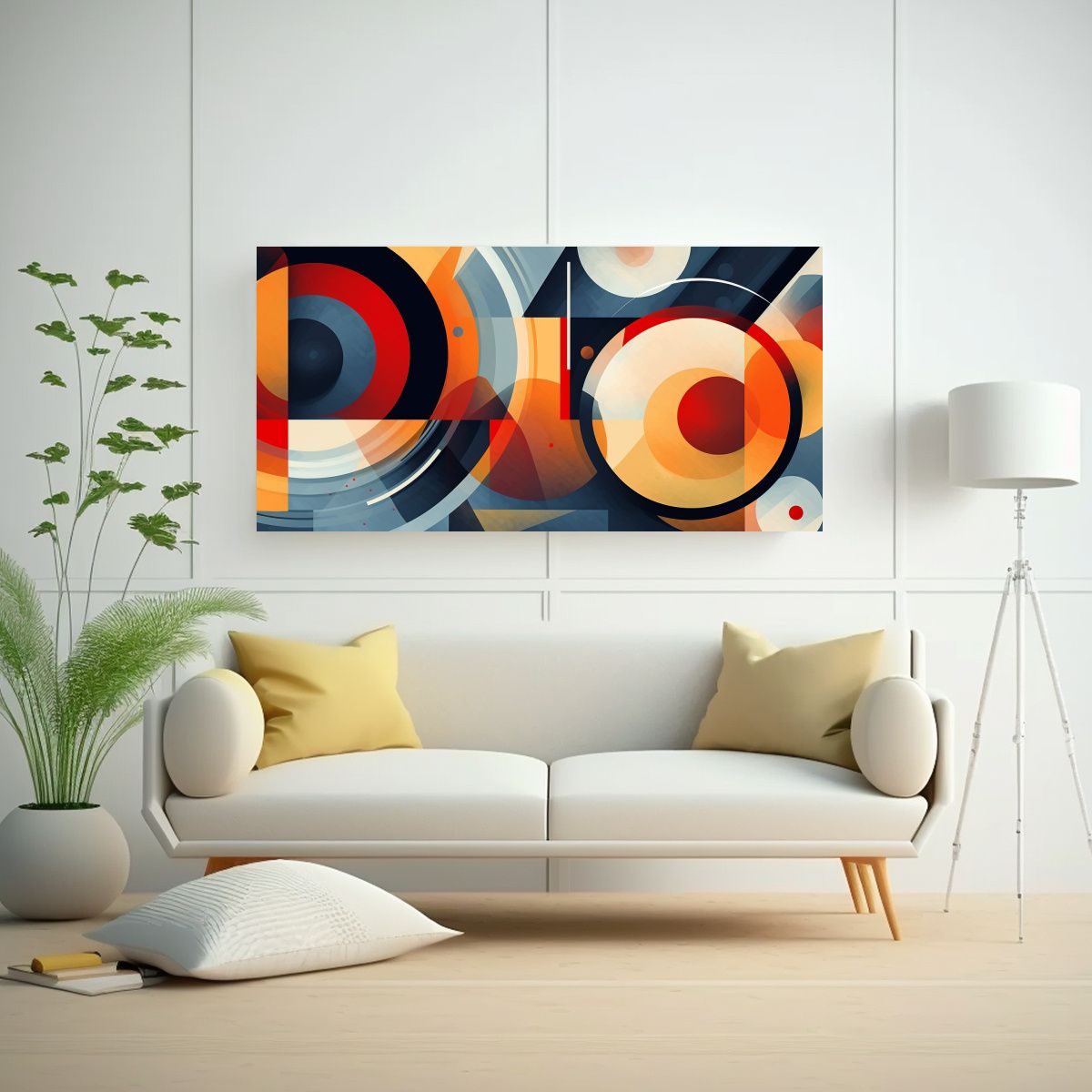 GENERICO - Cuadro Abstracto Vida Arte Digital Geométrico 100x50 Cm