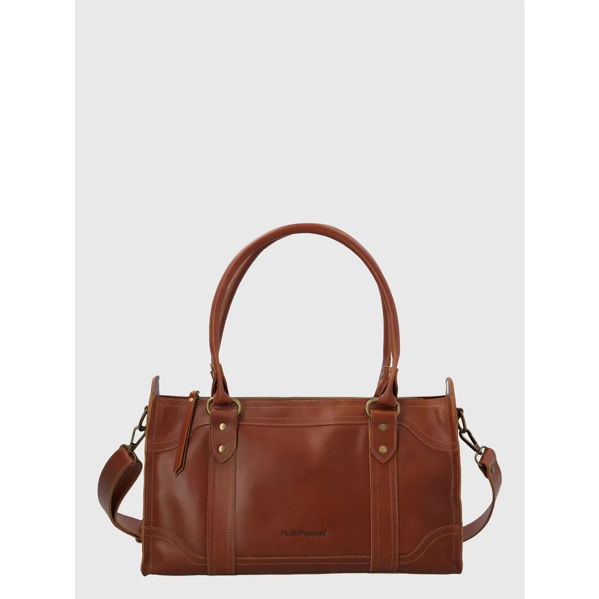 HUSH PUPPIES - Cartera Cuero Mujer Dayton Bag Café HUSH PUPPIES