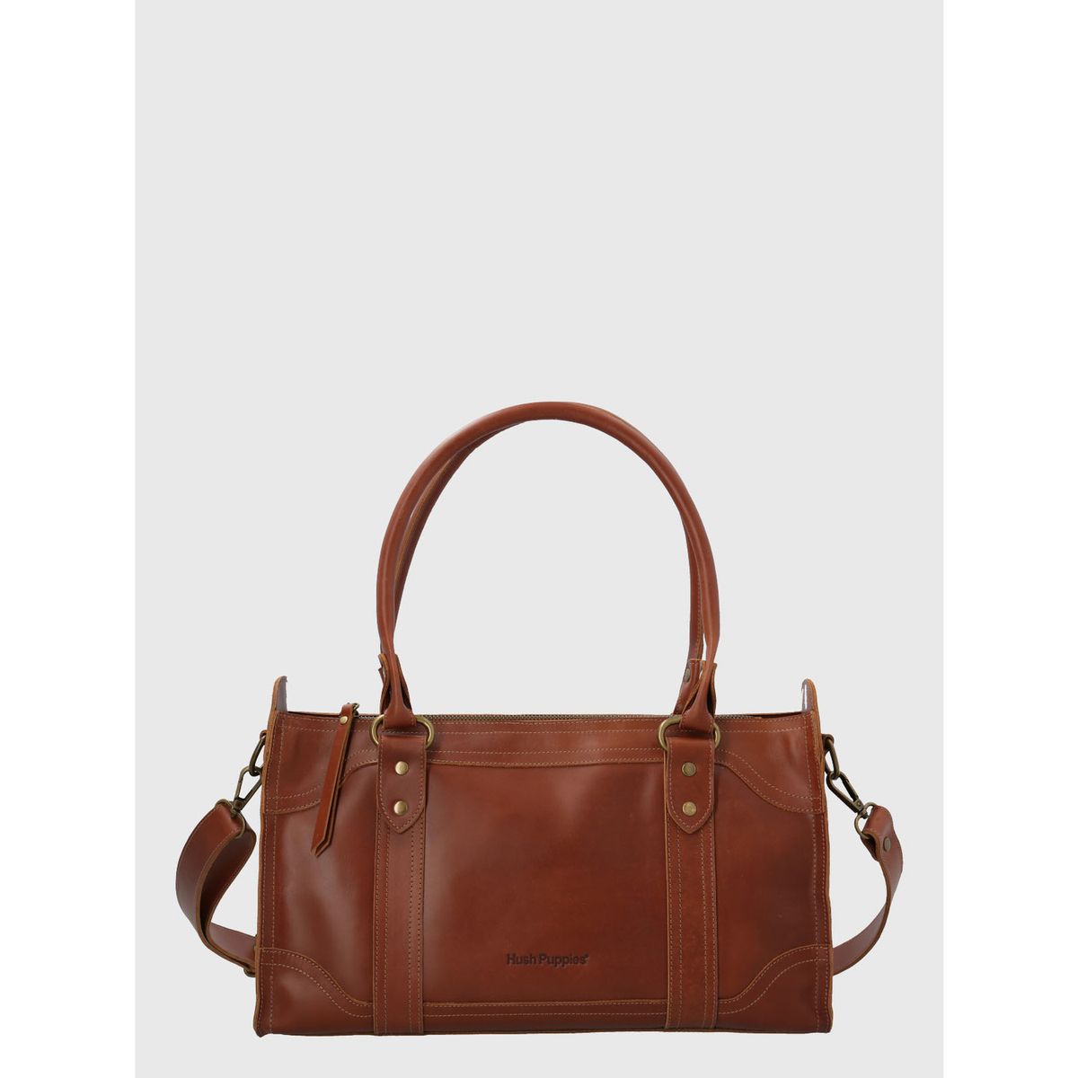 HUSH PUPPIES - Cartera Cuero Mujer Dayton Bag Café HUSH PUPPIES
