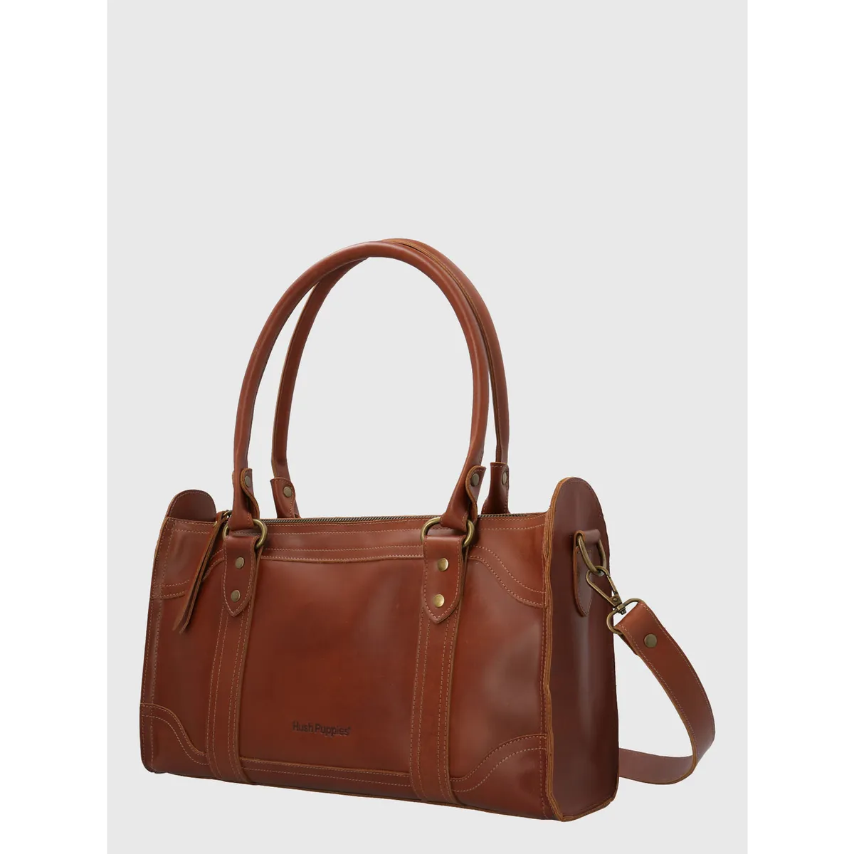 HUSH PUPPIES - Cartera Cuero Mujer Dayton Bag Café HUSH PUPPIES