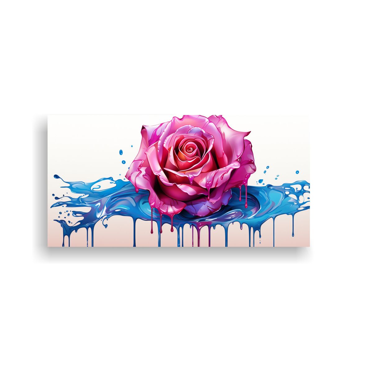 GENERICO - Cuadro Lienzo Arte Pared Expresividad Melting 80x40 Cm