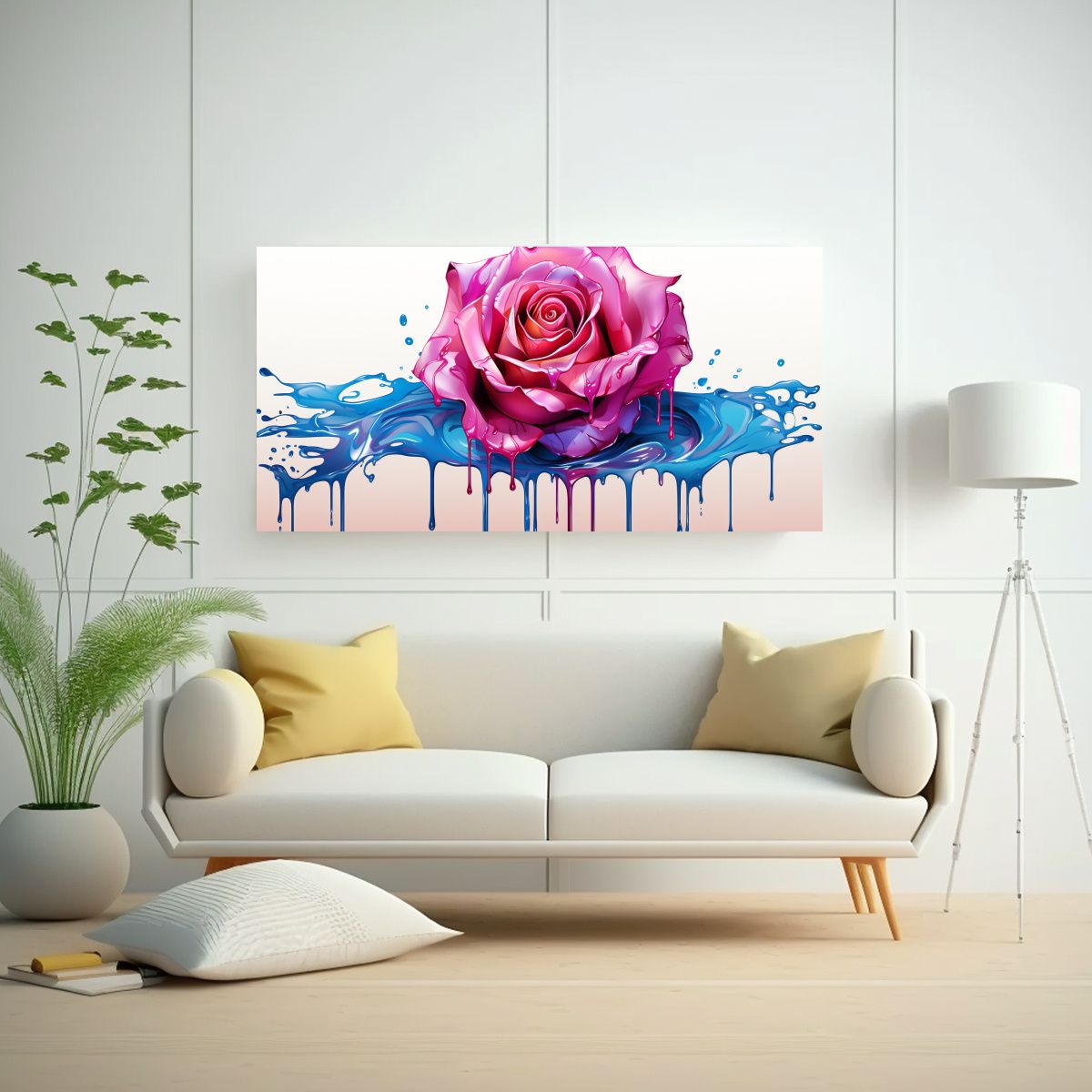 GENERICO - Cuadro Lienzo Arte Pared Expresividad Melting 80x40 Cm