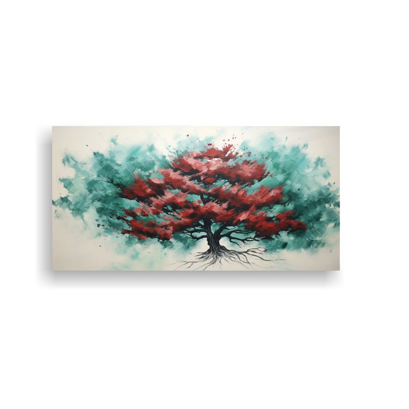 GENERICO - Pintura Abstracta Arte Patron Intenso Redwood 60x30 Cm