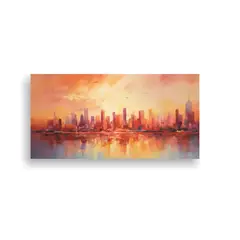 GENERICO - Cuadro Moderno Vida De La Vibrante Silueta De Una 100x50 Cm