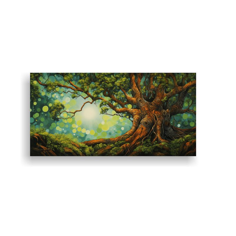 GENERICO - Pintura Abstracta De árbol Kauri Moderno Y 100x50 Cm