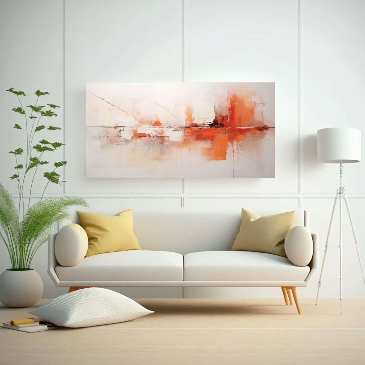 GENERICO - Cuadro Abstracto Minimalista Con Espectacular 80x40 Cm