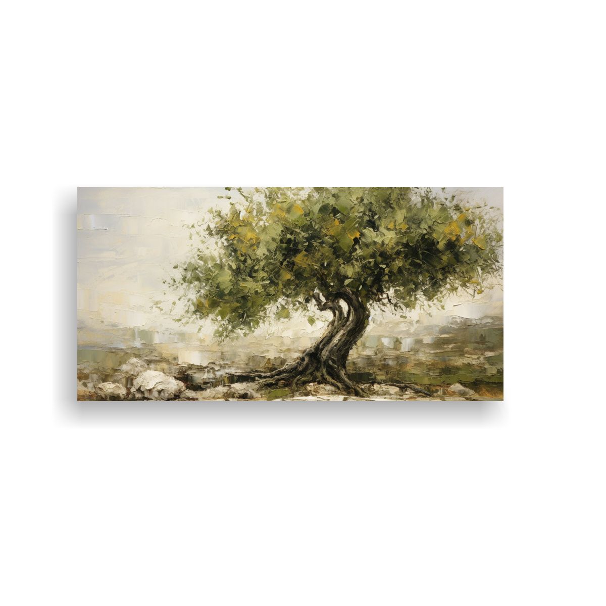 GENERICO - Pintura Abstracta Detallada Estilo óleo De 60x30 Cm