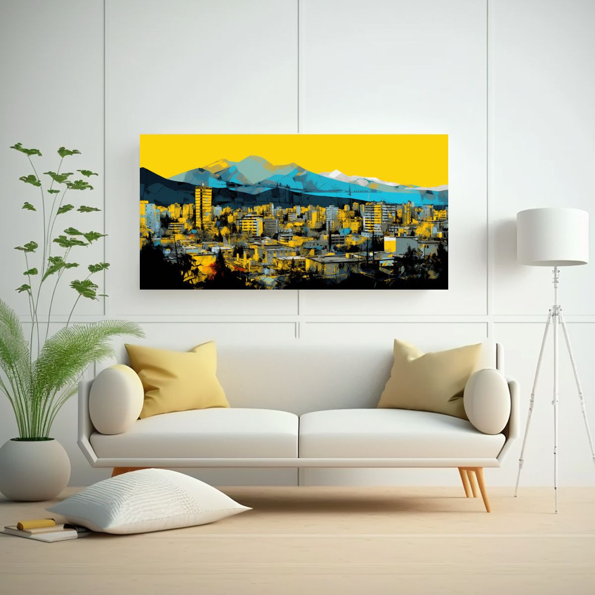 GENERICO - Cuadro Abstracto Moderno Con Textura En Santiago 100x50 Cm