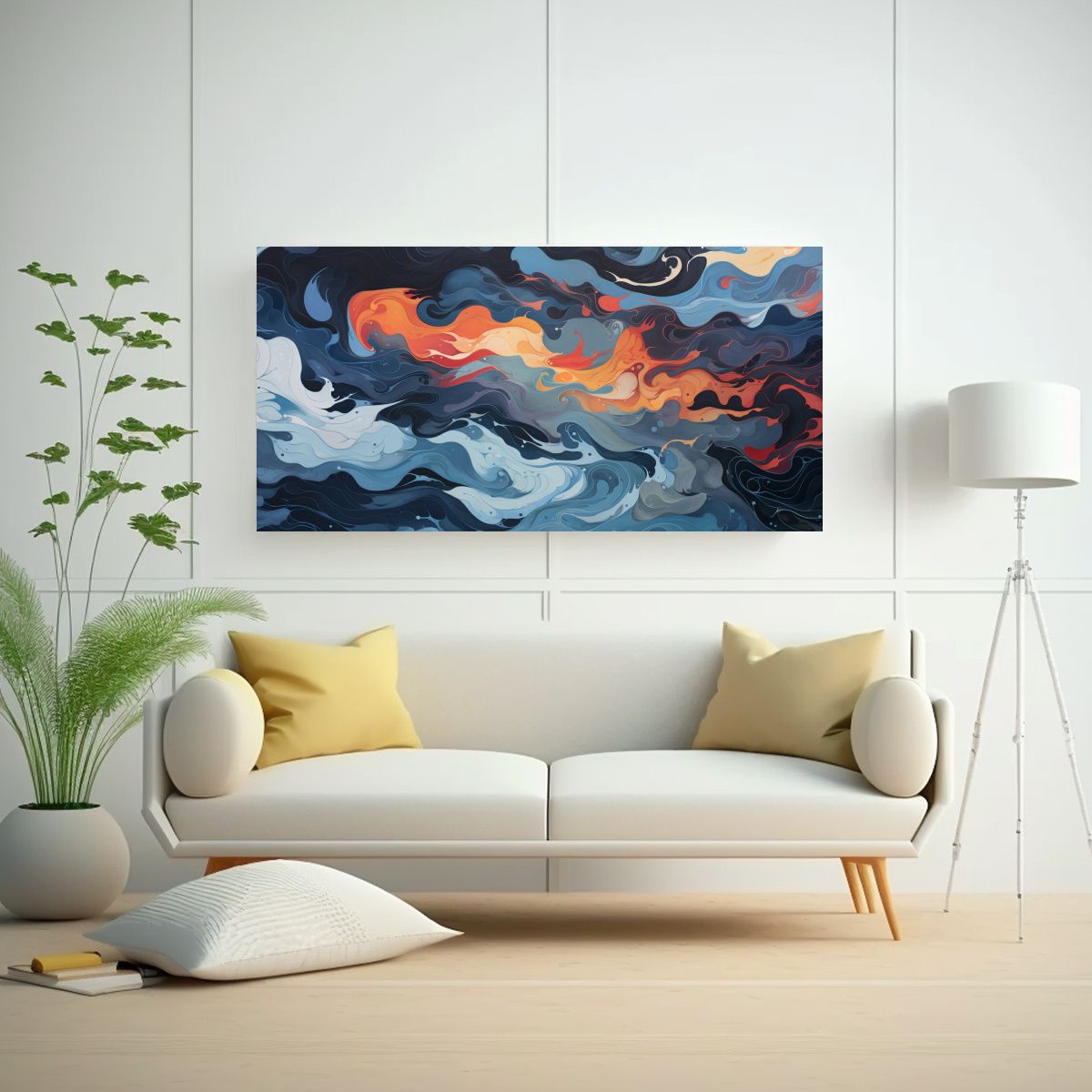 GENERICO - Pintura Decorativa Abstracta De Equilibrio 60x30 Cm