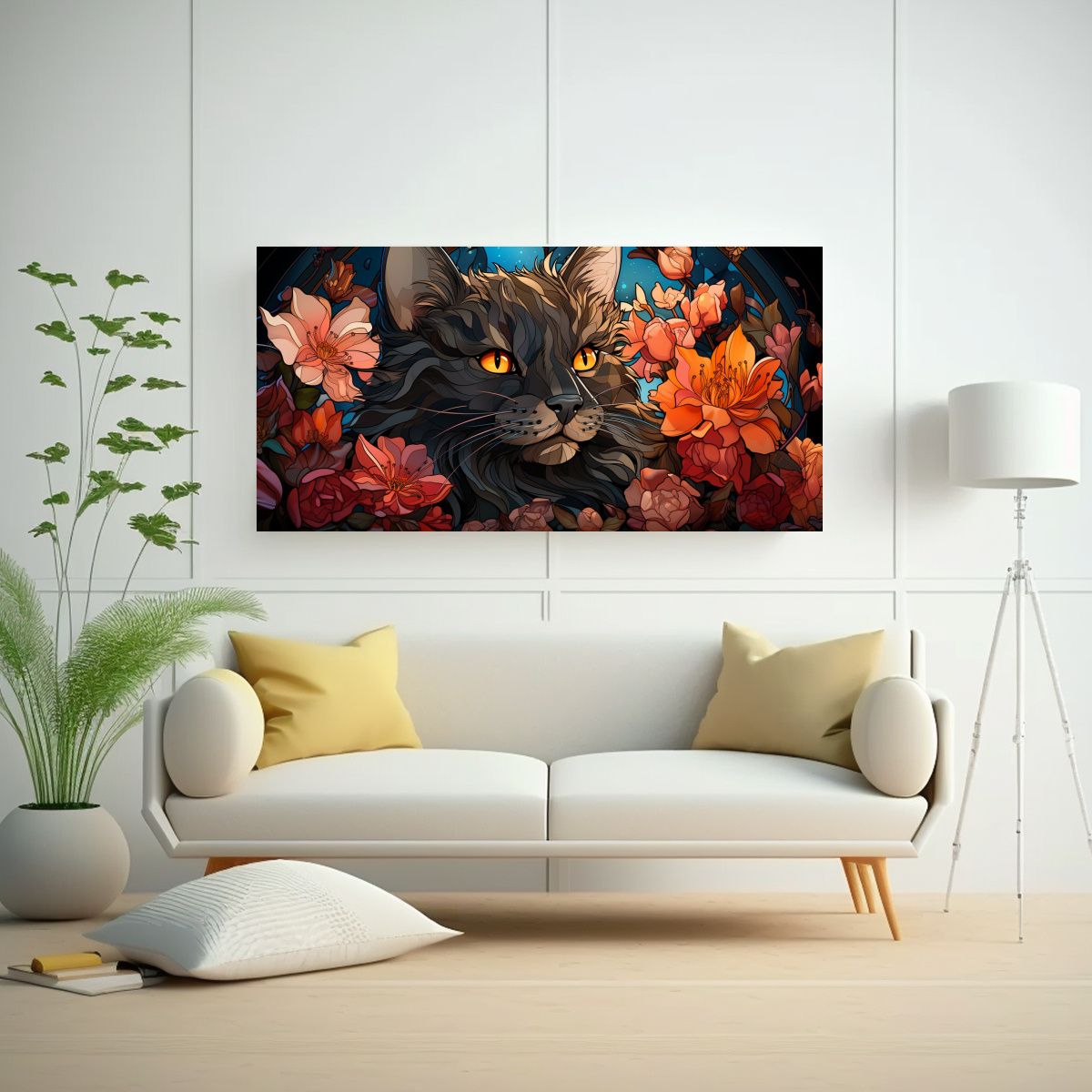 GENERICO - Arte Digital Para Ventana De Vidrio Manchado Con 80x40 Cm