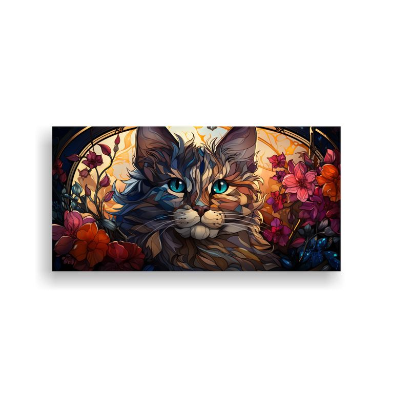 GENERICO - Pintura De Pared Impresa Gato Sonriente De 80x40 Cm