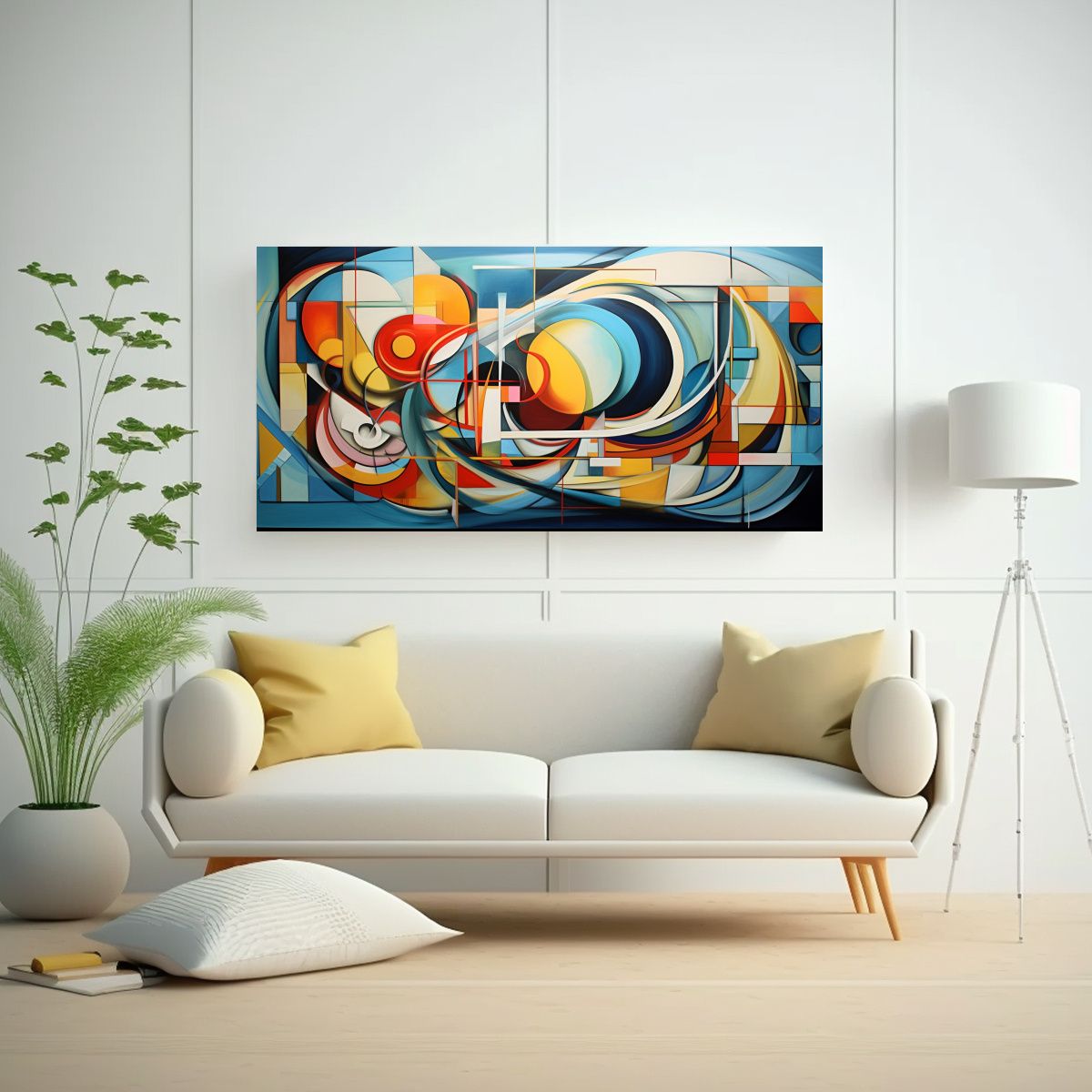 GENERICO - Pinturas Abstractas De Paisajes Marinos Actuales 80x40 Cm