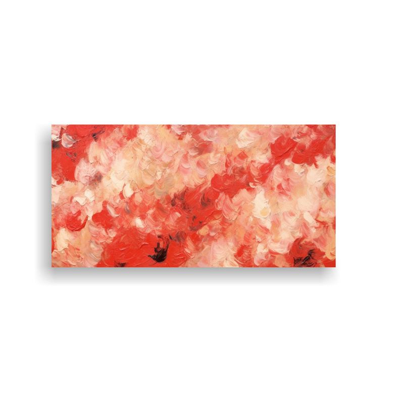 GENERICO - Pintura Al Estilo óleo Impresionista Roja Y 60x30 Cm