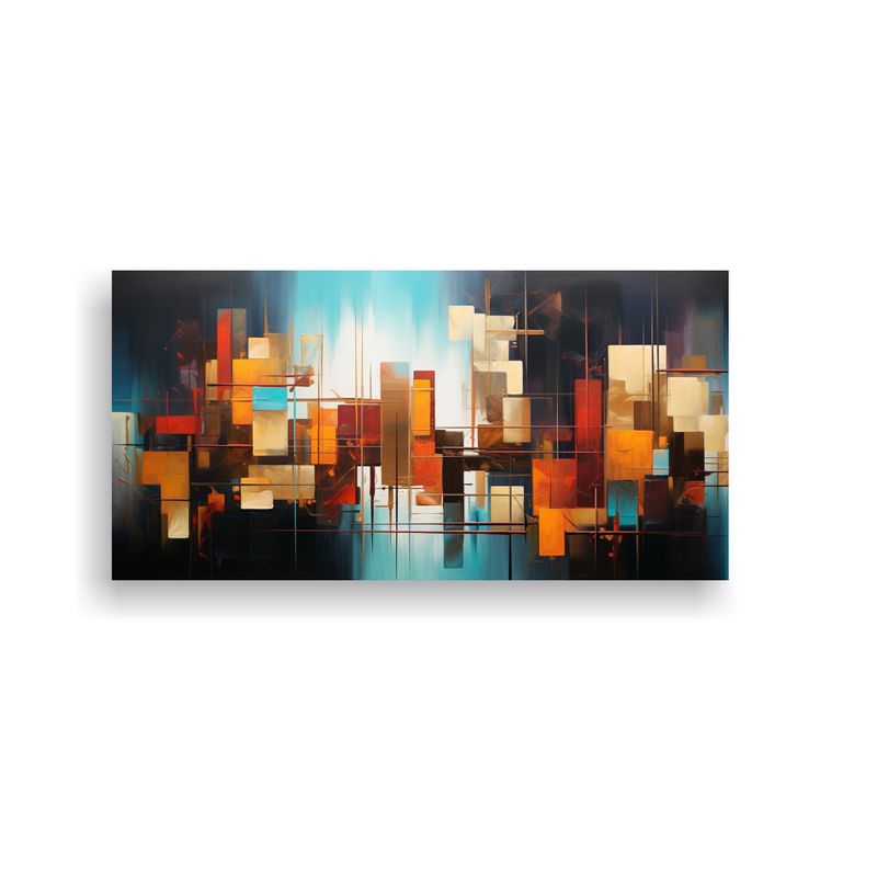 GENERICO - Cuadros Abstractos Modernos En Lienzo Sublimado 80x40 Cm