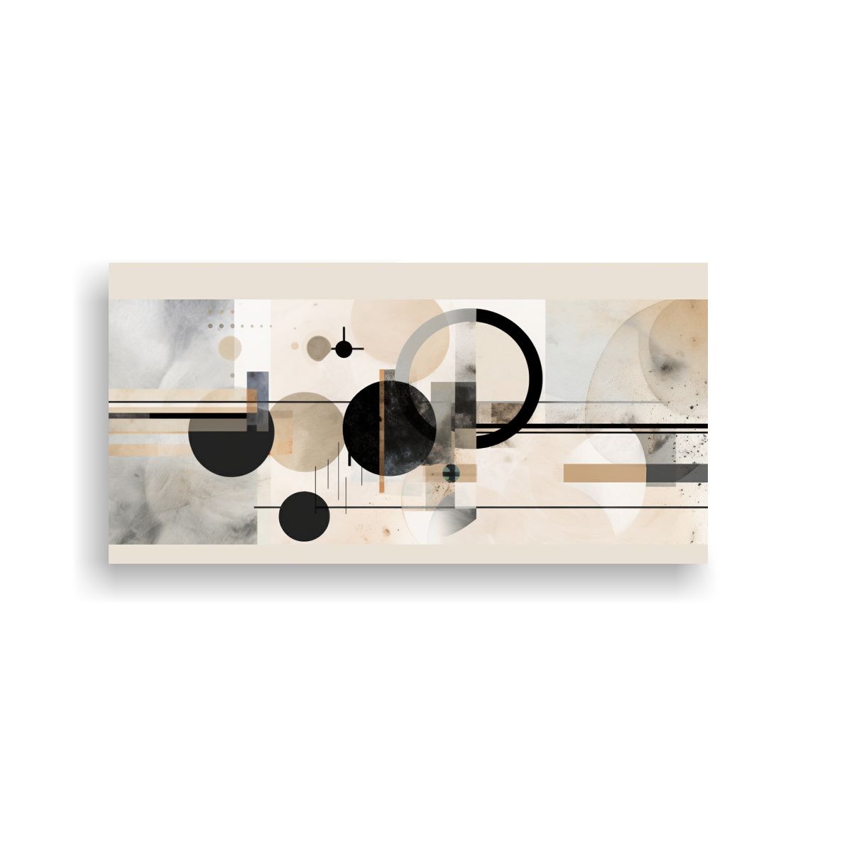 GENERICO - Pintura Abstracta Elegante Y Moderna Con Finas 60x30 Cm