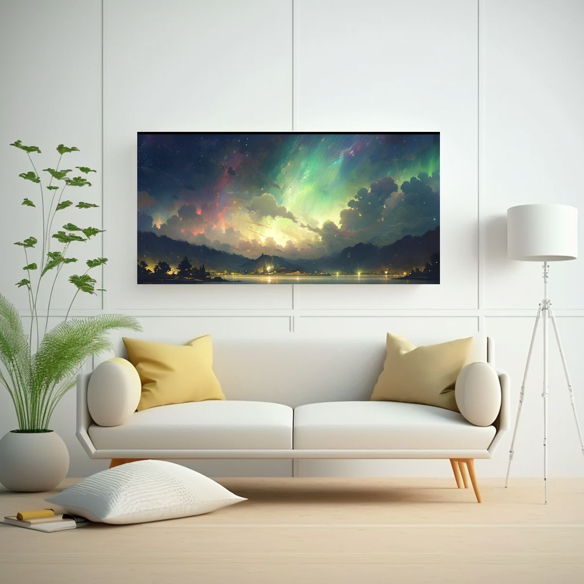 GENERICO - Cuadro Decorativo Barato Cielo Nocturno Con 100x50 Cm