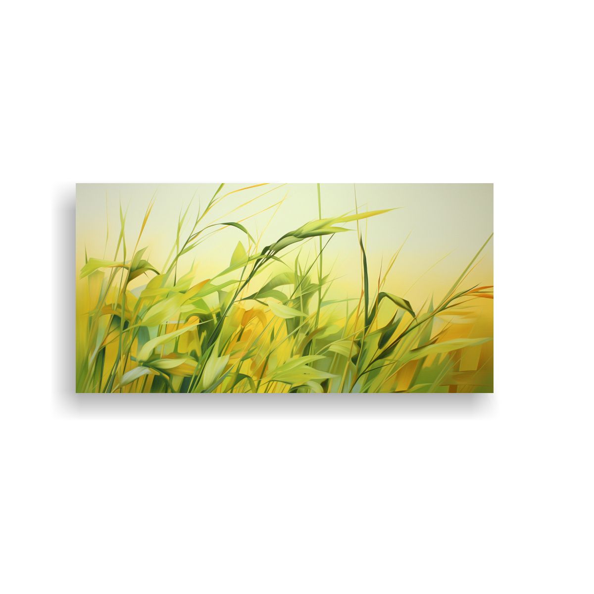 GENERICO - Pintura Abstracta Detallada De Hierbas De 80x40 Cm