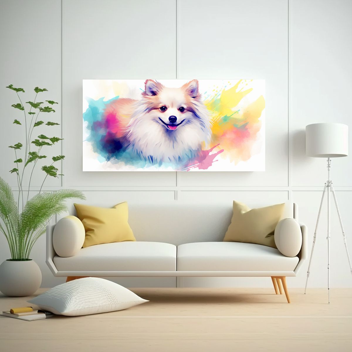 GENERICO - Cuadro Minimalista Vintage De Spitz En Colores 100x50 Cm