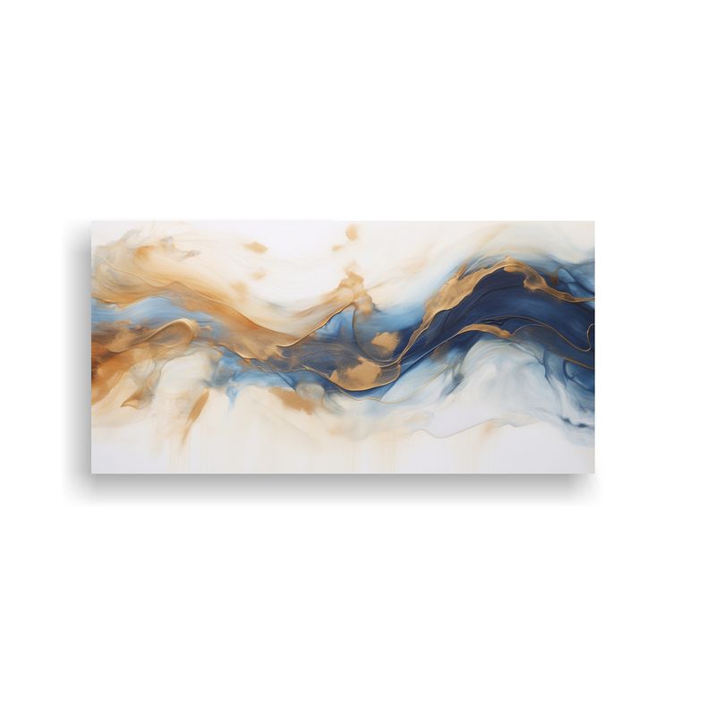 GENERICO - Pintura Abstracta De Flujo Acrílico En Tonos 100x50 Cm
