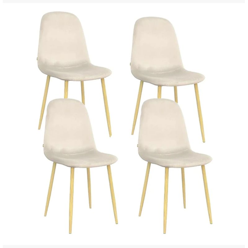 CORI CORI - Pack 4 Sillas Scoop Lino Wood - Beige
