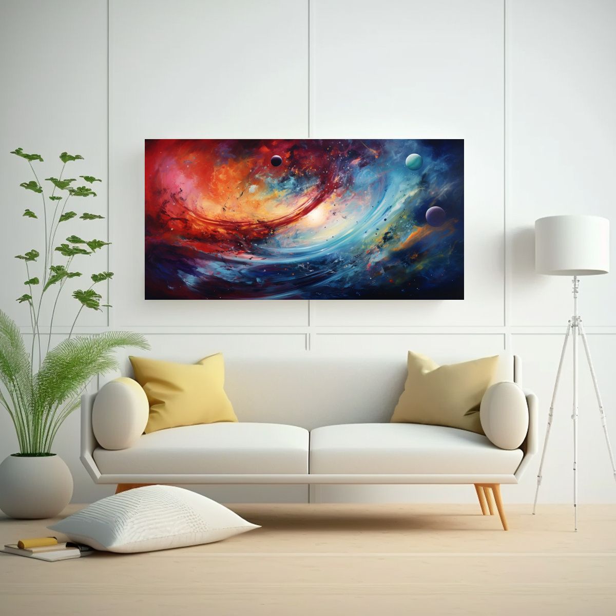 GENERICO - Interpretación Abstracta De Un Viaje Cósmico En 80x40 Cm