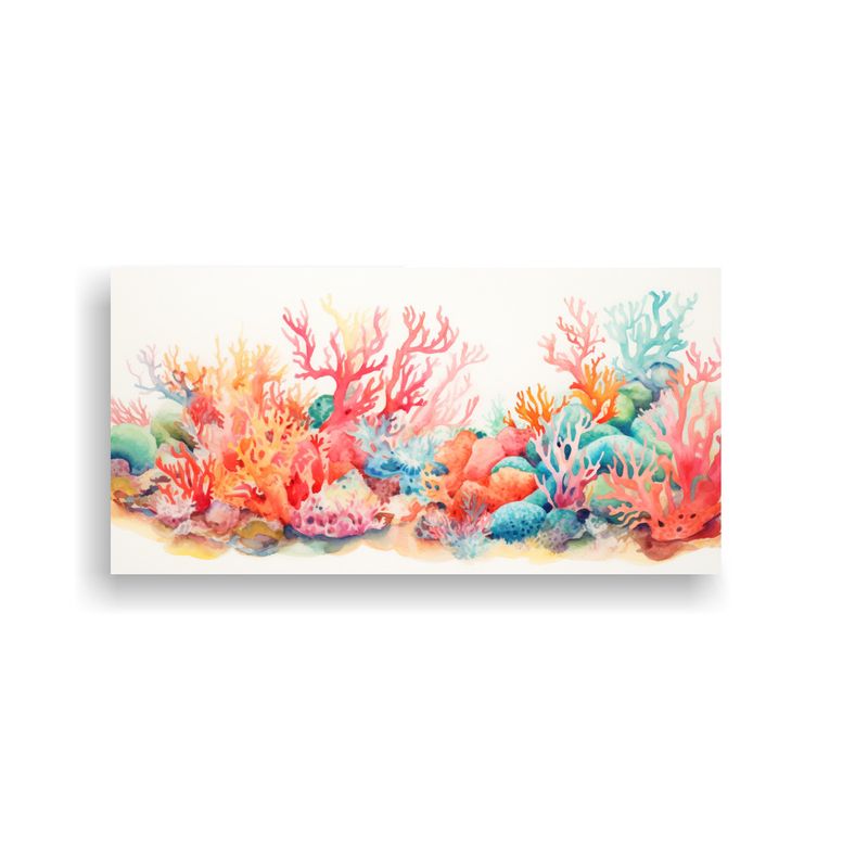 GENERICO - Pintura De Acuarela Coral Estilo Clásico Para 100x50 Cm
