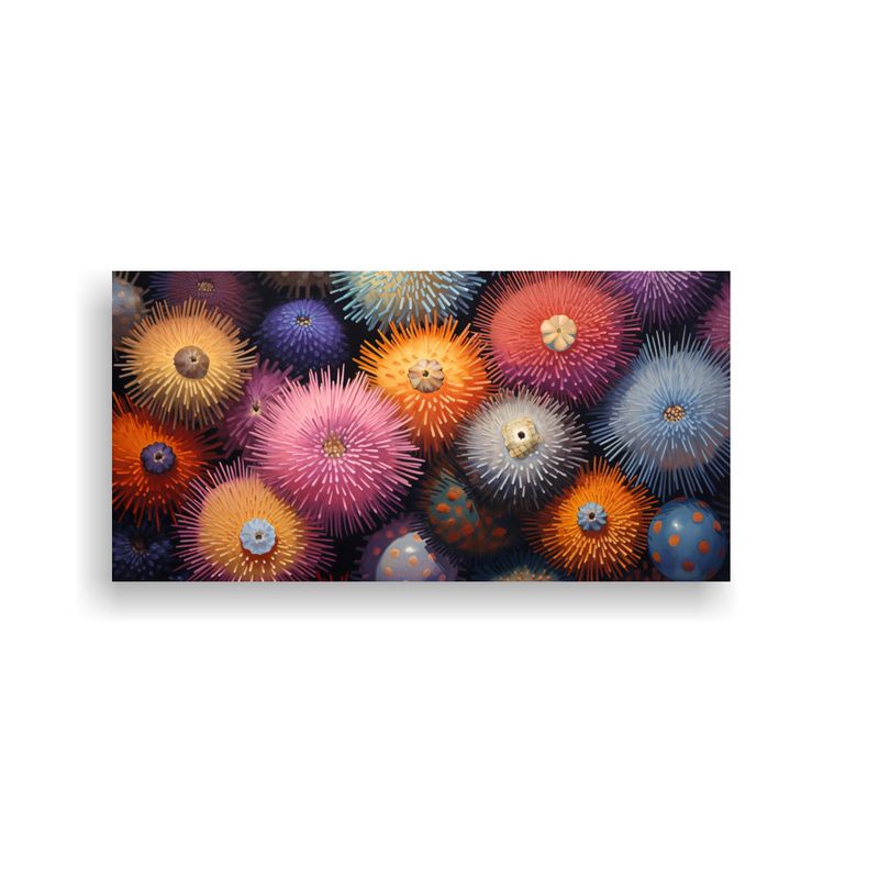 GENERICO - Pintura Al Estilo óleo De Erizos De Mar En 100x50 Cm