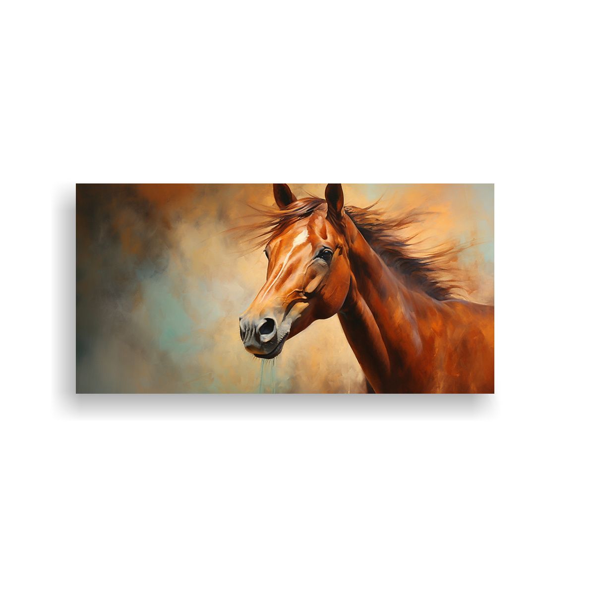 GENERICO - Pintura Al Estilo óleo Colorida Estilo Caballo 100x50 Cm