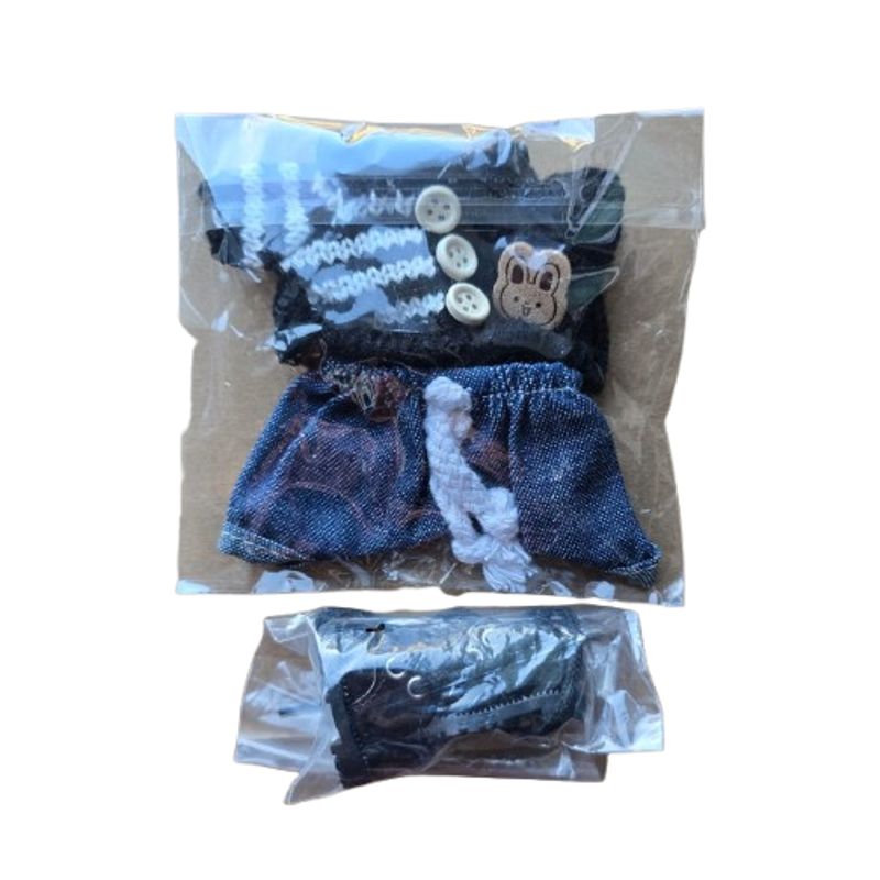 GENERICO - Set De Ropa Labubu Accesorios 3 Piezas Negro