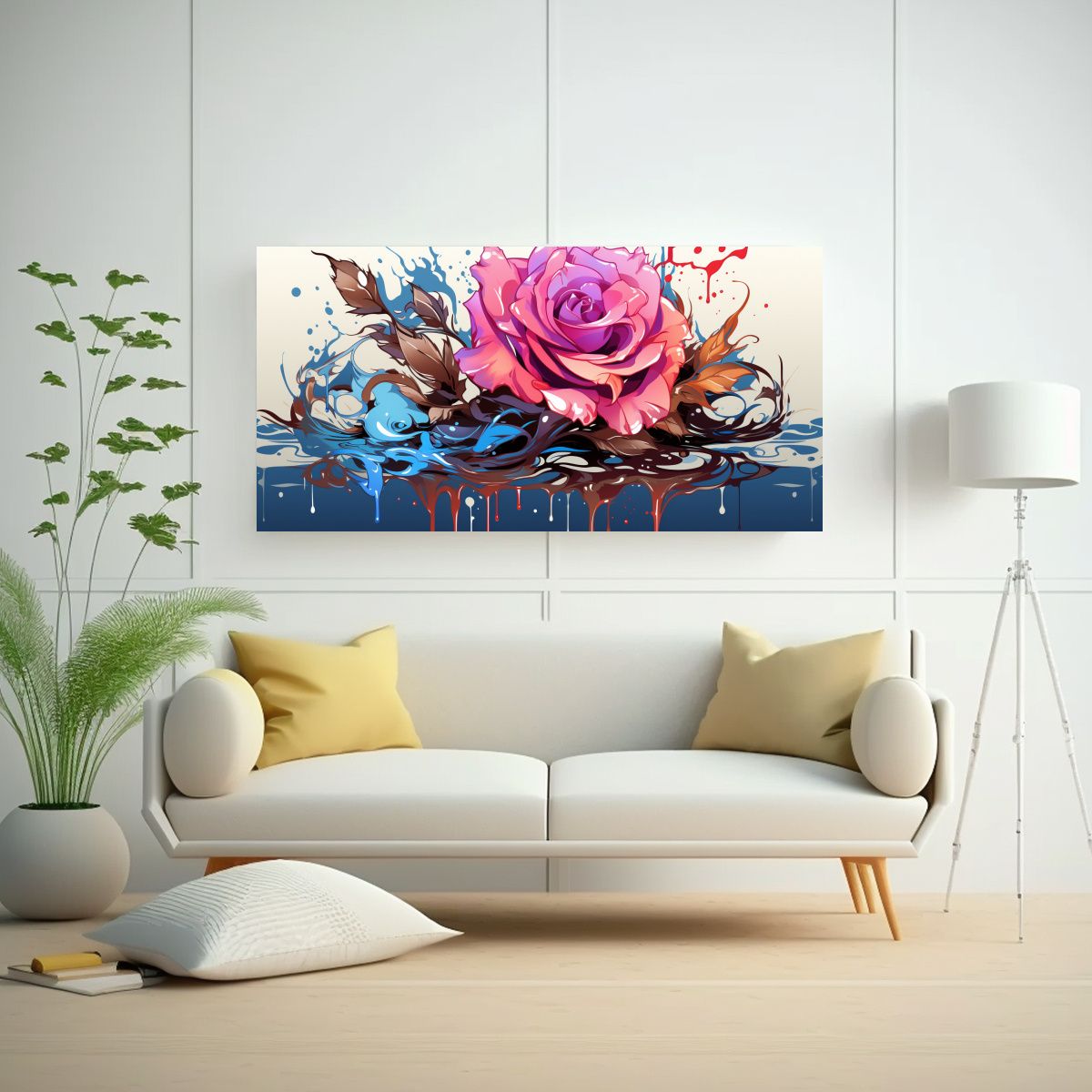 GENERICO - Lienzo Para Dormitorio Arte De Pared Abstracto 80x40 Cm