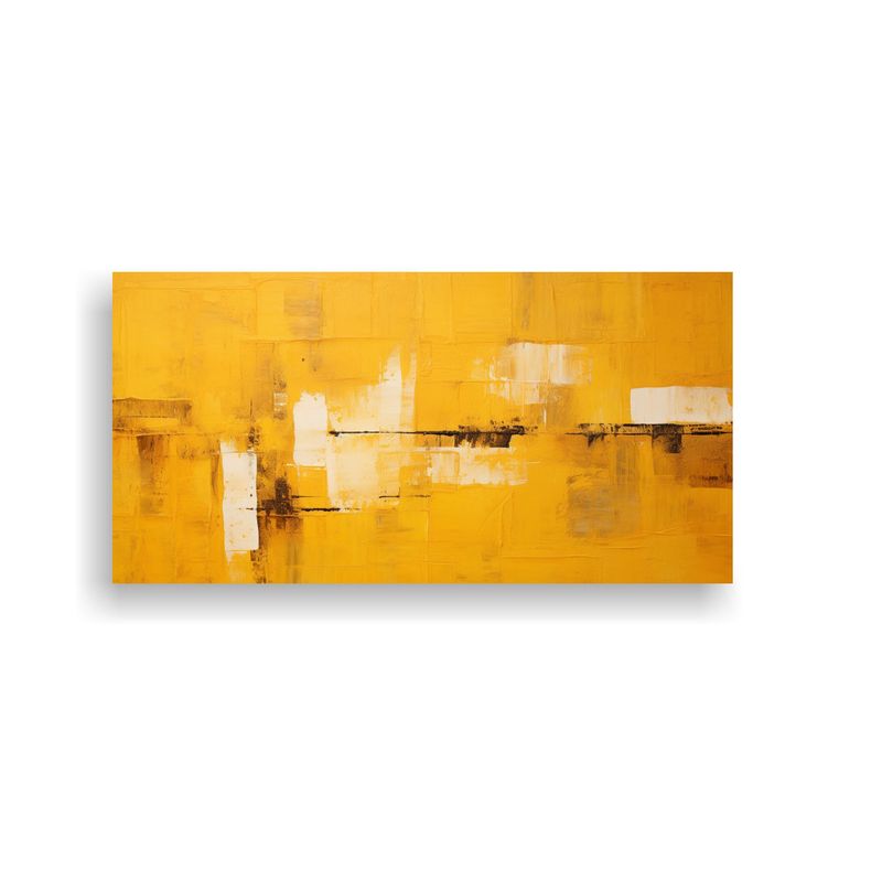 GENERICO - Cuadro Abstracto Amarillo Inspirador Para La 100x50 Cm