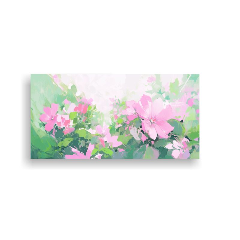 GENERICO - Pintura En Lienzo De Impacto Visual Con Flores En 60x30 Cm