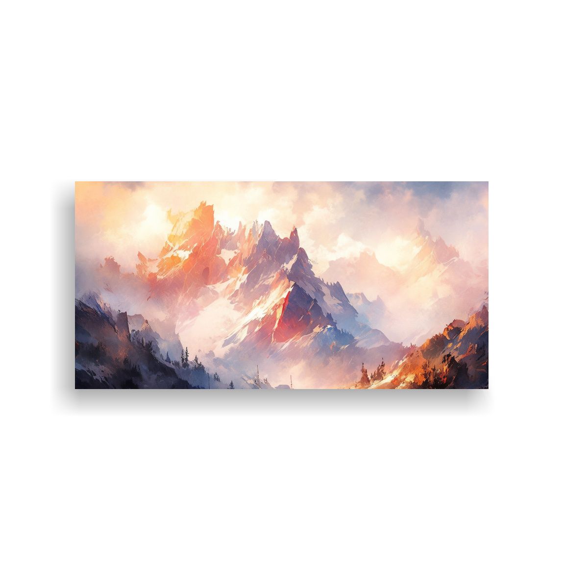 GENERICO - Pinturas De Alta Calidad De Montañas Y 80x40 Cm