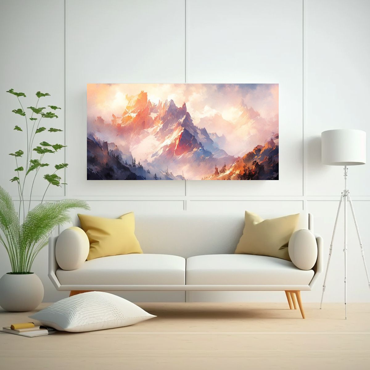 GENERICO - Pinturas De Alta Calidad De Montañas Y 80x40 Cm