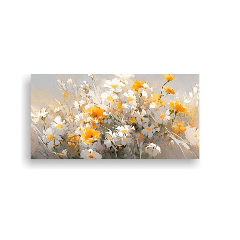 GENERICO - Arte De Pared Composición Dinámica Flores 100x50 Cm