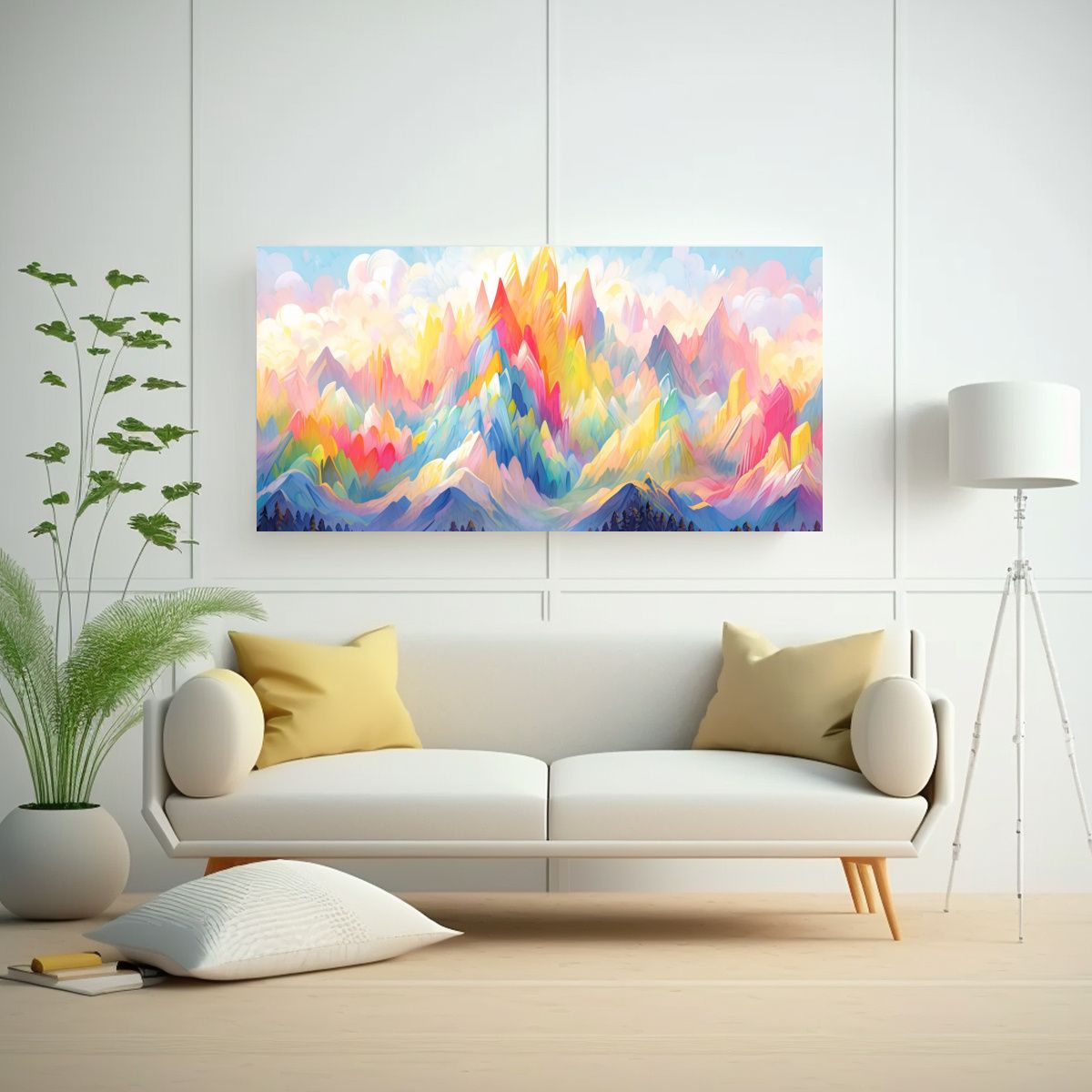 GENERICO - Pinturas De Tela En Bastidor Escena De Picos Y 100x50 Cm