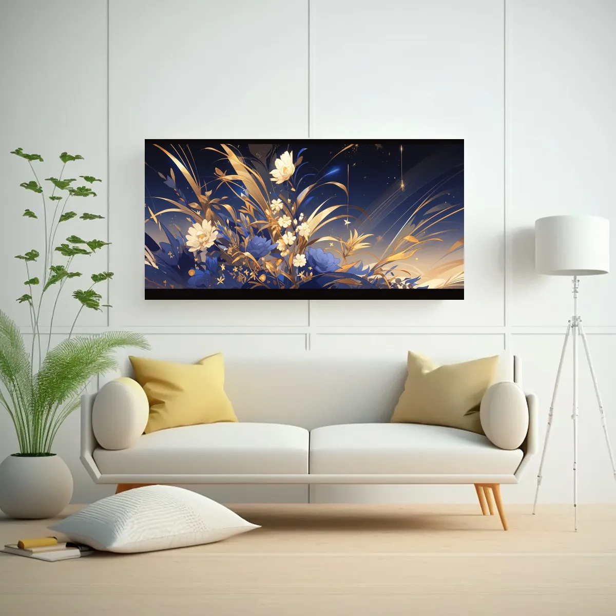 GENERICO - Pinturas Decorativas En Bastidor Con Finas 80x40 Cm