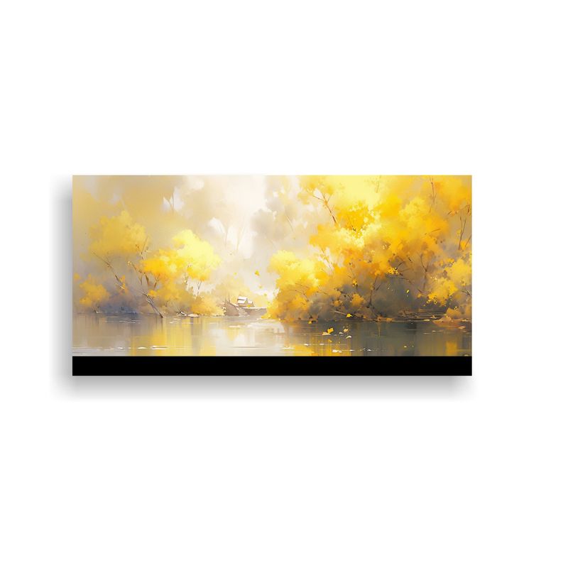 GENERICO - Paisaje Abstracto Con Colores Amarillos 100x50 Cm
