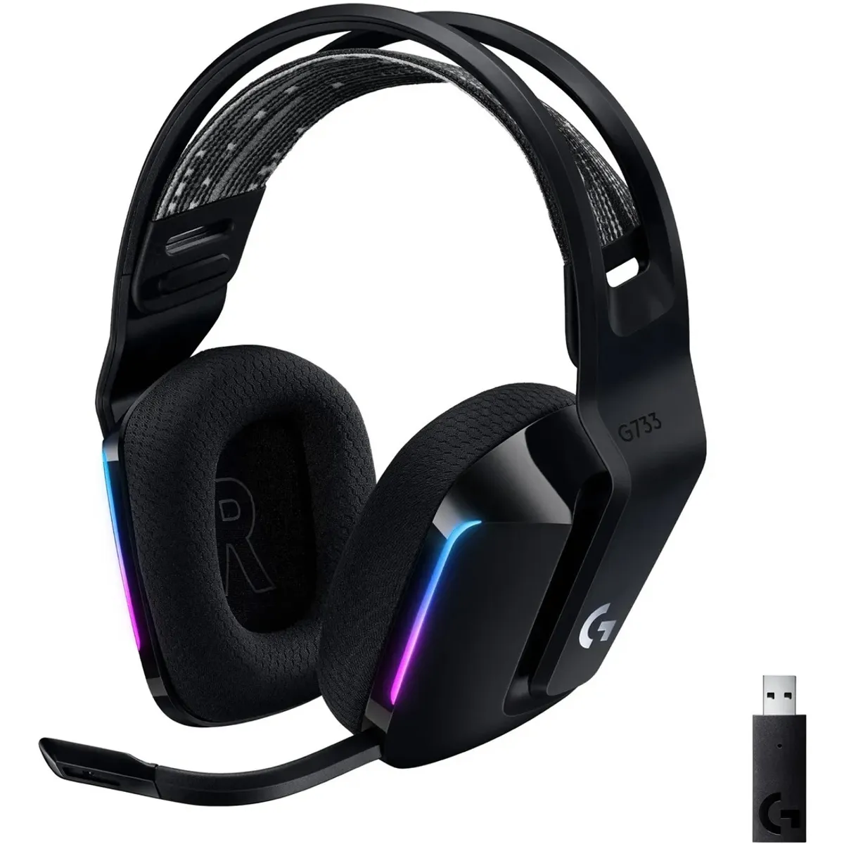 LOGITECH - Audifonos Gamer Inalámbrico Logitech G733 Lightspeed RGB USB-C Negro