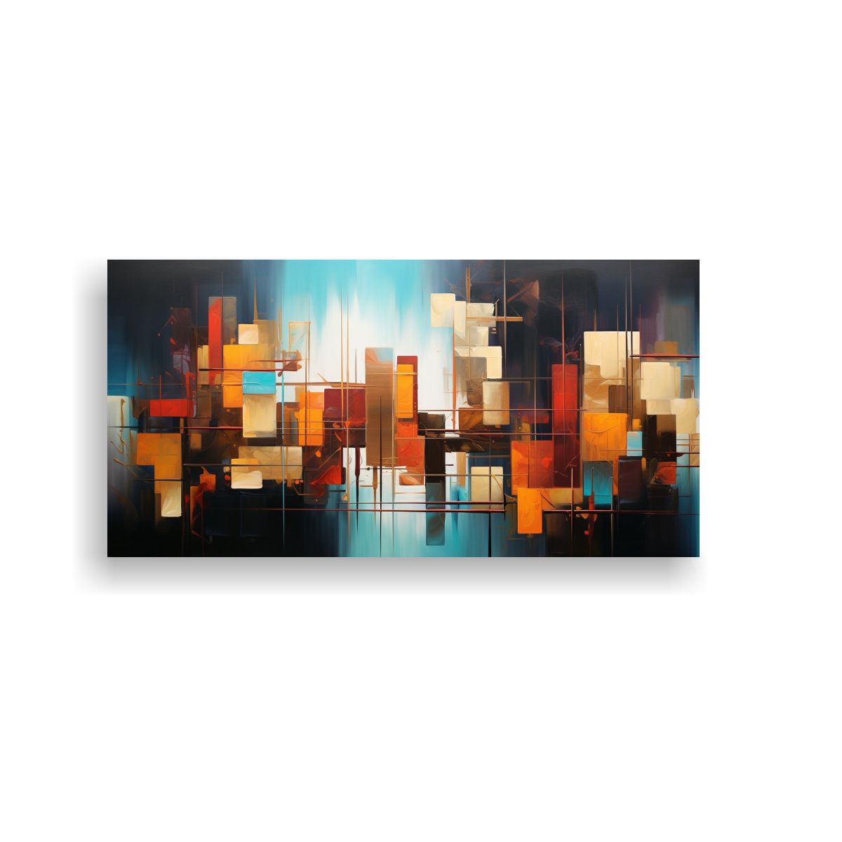 GENERICO - Cuadros Abstractos Modernos En Lienzo Sublimado 60x30 Cm