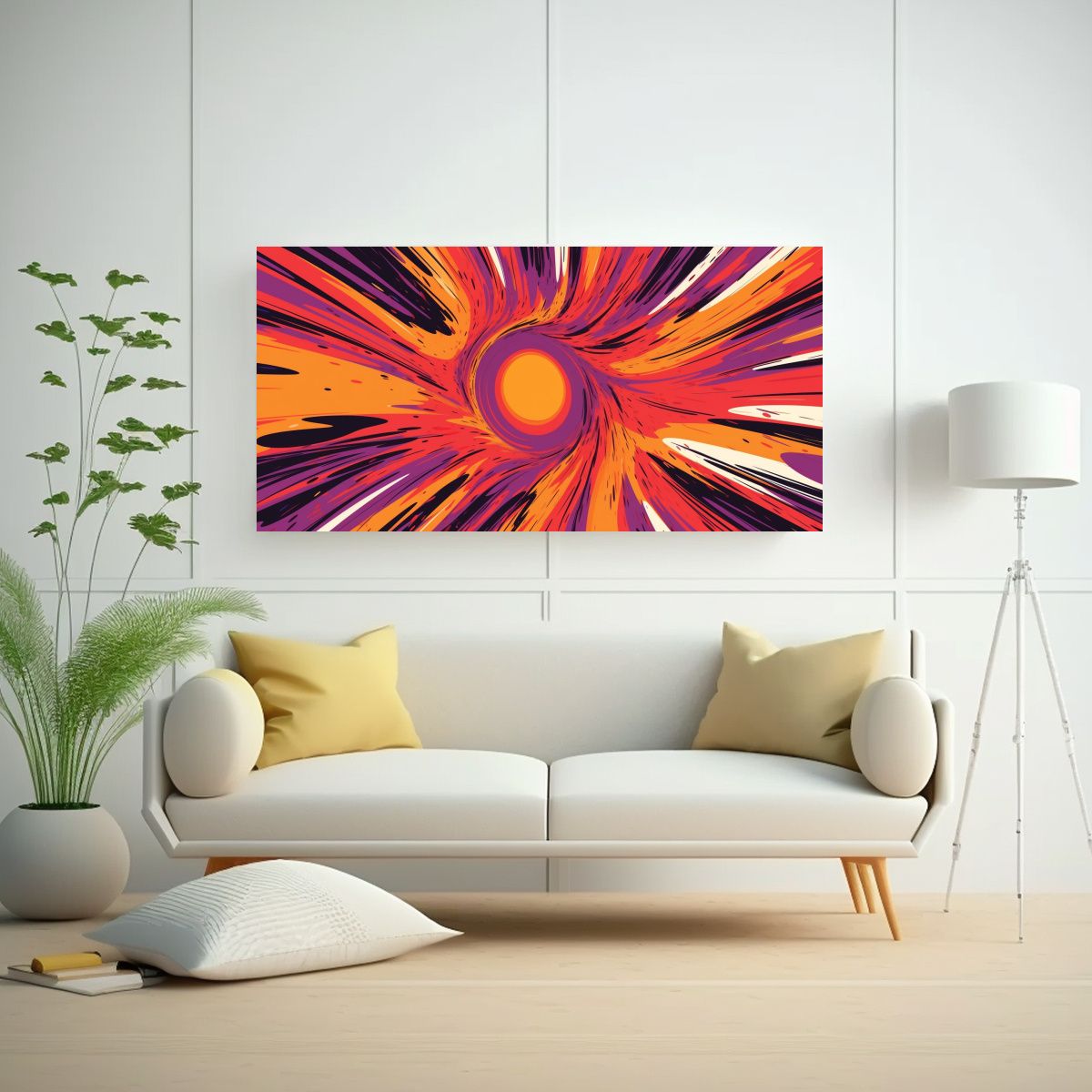 GENERICO - Pintura Decorativa Con Ambiente Espectacular En 100x50 Cm