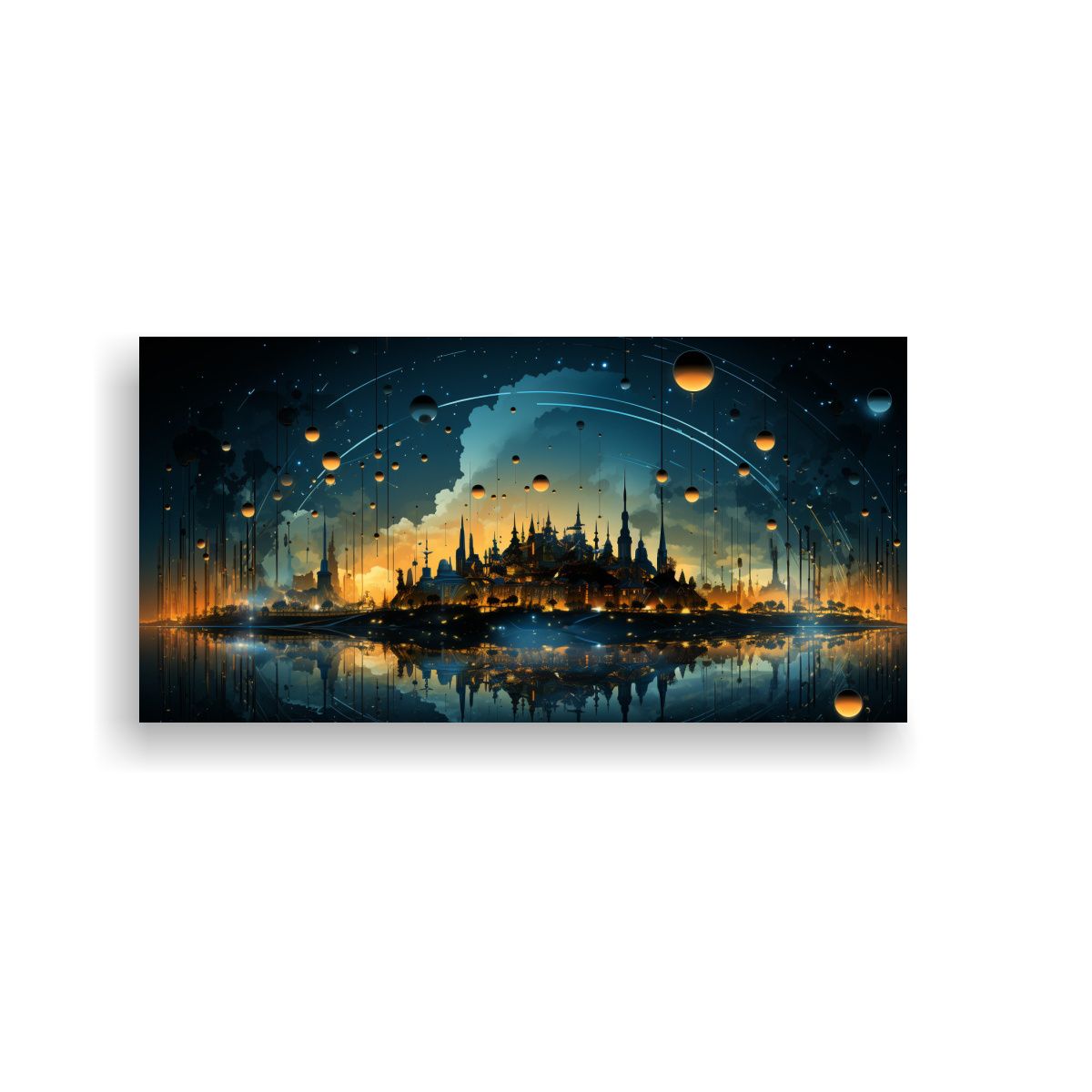 GENERICO - Cuadro Patron Intenso Estilo Gráfico Llamativo 100x50 Cm