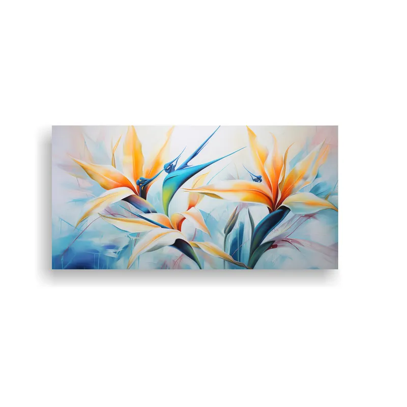 GENERICO - Lienzo De Tela Colores Vibrantes Aves Del 80x40 Cm