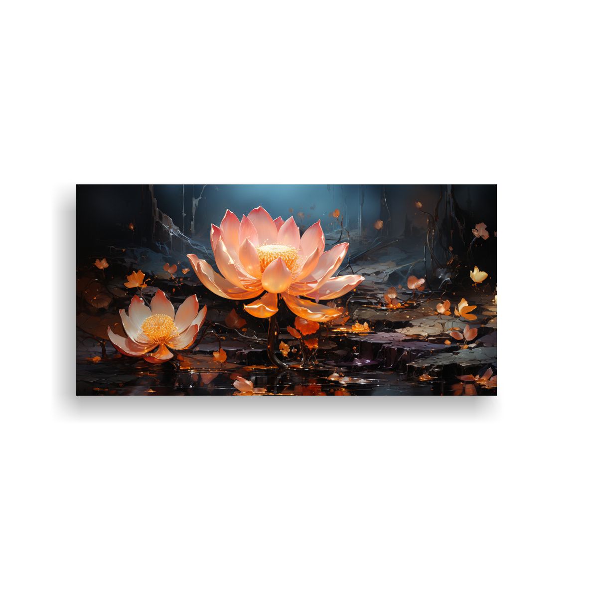 GENERICO - Pintura Cuadro Armonía Cromática En Lienzo 60x30 Cm